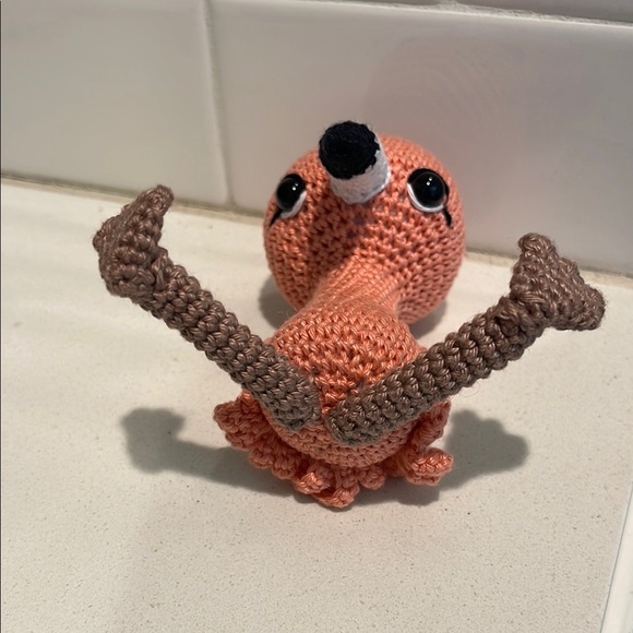 Handcrafted Flamingo Decor Amigurui Crochet Figure - Picture 8 of 12